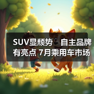 SUV显颓势 自主品牌有亮点 7月乘用车市场发出走低信号(图1) SUV显颓势 自主品牌有亮点 7月乘用车市场发出走低信号(图1)