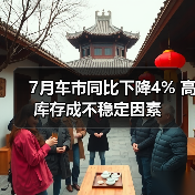 7月车市同比下降4% 高库存成不稳定因素（图1）
