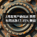 2月车市产销低迷 乘用车同比跌17.35% 新能源逆势增长(图1) 2月车市产销低迷 乘用车同比跌17.35% 新能源逆势增长(图1)