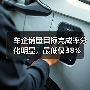 车企销量目标完成率分化明显,最低仅38%(图3) 车企销量目标完成率分化明显,最低仅38%(图3)