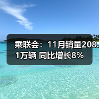 乘联会:11月销量208.1万辆 同比增长8%(图2) 乘联会:11月销量208.1万辆 同比增长8%(图2)