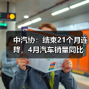 中汽协：结束21个月连降，4月汽车销量同比增长4.4%（图1）